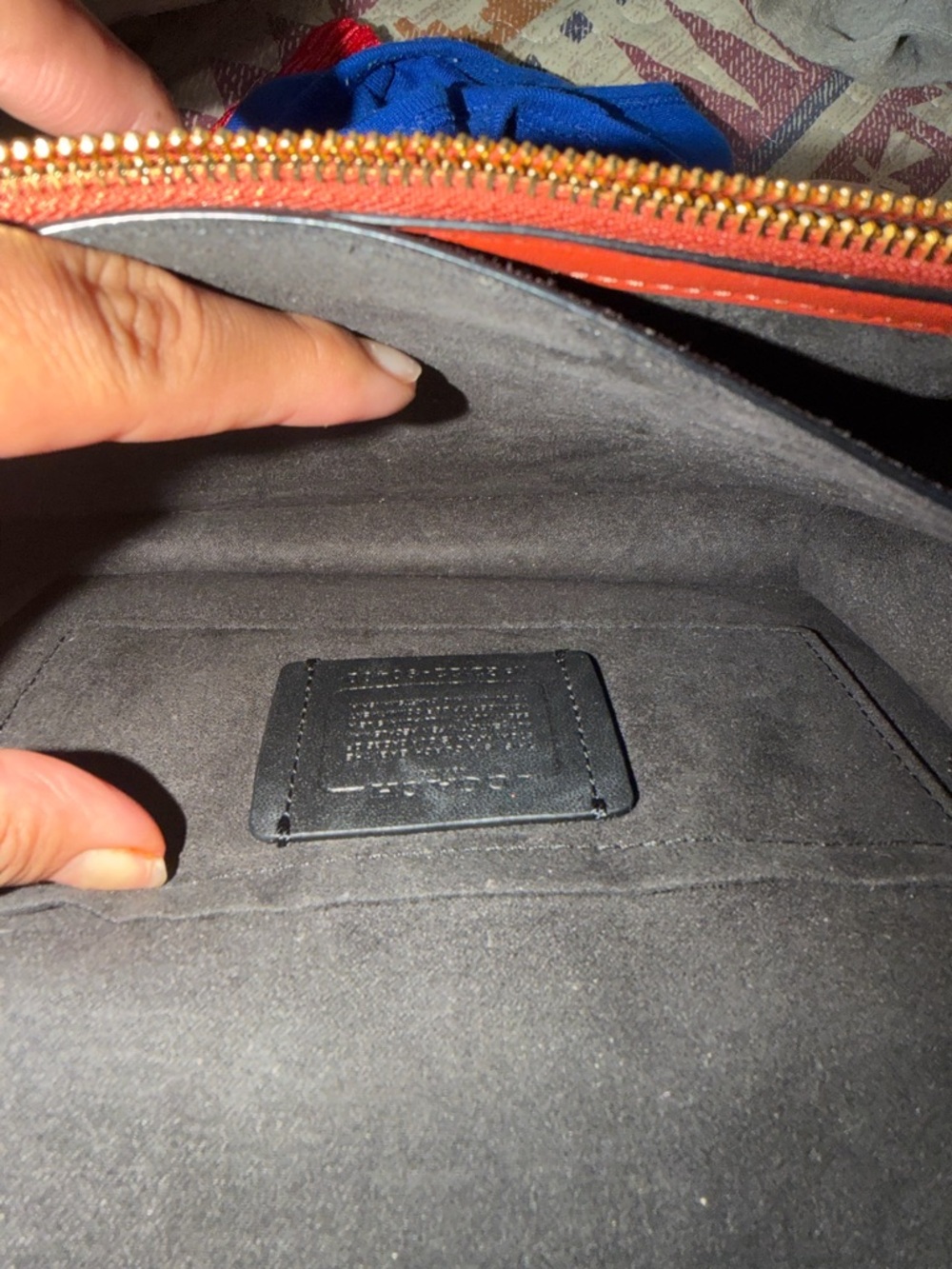 Coach Black, Brown & Red Signature Leather Chain Crossbody - Picture 3 of 5
